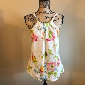 ♥️ TOMMY BAHAMA Linen Vacay Tropical Tank